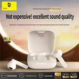 Darrahopens Electronics > Headphones and Earphones > Wireless Headphones & Earbuds Baseus E16 Bluetooth headset-Beige