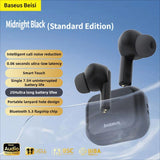 Darrahopens Electronics > Headphones and Earphones > Wireless Headphones & Earbuds Baseus E17 Bluetooth headset-White