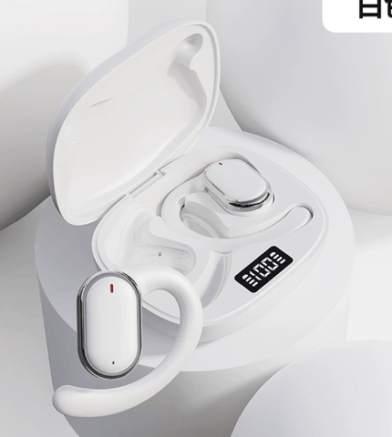 Darrahopens Electronics > Headphones and Earphones > Wireless Headphones & Earbuds Bluetooth 5.3 Wireless Earbuds Deep Bass Over Ear - White