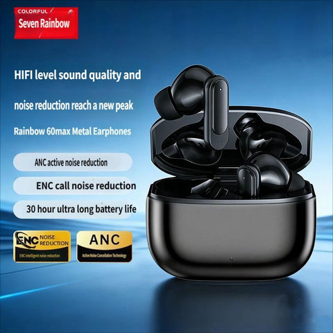 Darrahopens Electronics > Headphones and Earphones > Wireless Headphones & Earbuds Colorful QL-60max Bluetooth headset-Black