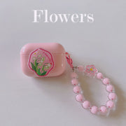 Darrahopens Electronics > Headphones and Earphones > Wireless Headphones & Earbuds Floral patches + pink base shell + pink bracelet Apple AirPods Pro 2