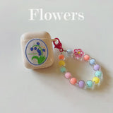 Darrahopens Electronics > Headphones and Earphones > Wireless Headphones & Earbuds Floral patches + pink base shell + pink bracelet Apple AirPods Pro 2