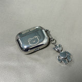 Darrahopens Electronics > Headphones and Earphones > Wireless Headphones & Earbuds Laser Engraved HAPPY Bear + Matching Keychain Apple AirPods 3