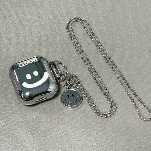 Darrahopens Electronics > Headphones and Earphones > Wireless Headphones & Earbuds Laser Engraved Smiley + Matching Keychain + Necklace AirPods pro2