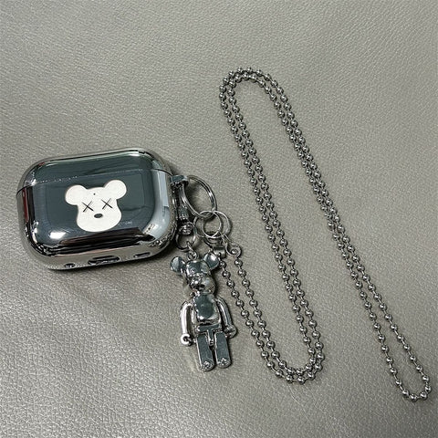 Darrahopens Electronics > Headphones and Earphones > Wireless Headphones & Earbuds Laser Engraved XX Bear + Matching Keychain + Necklace AirPods 3