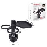 Darrahopens Electronics > Mobile Accessories > Car Mounts 2-Pack (2-in-1 Standard Version & 3-in-1 Pro Phone Mount Version) Car Rotating Dinner Tray & Double Cup Holder with Secure Phone Mount - Car Cup Slot Swivel Expander and Snacks & Drinks Organizer