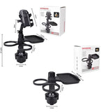 Darrahopens Electronics > Mobile Accessories > Car Mounts 2-Pack (2-in-1 Standard Version & 3-in-1 Pro Phone Mount Version) Car Rotating Dinner Tray & Double Cup Holder with Secure Phone Mount - Car Cup Slot Swivel Expander and Snacks & Drinks Organizer