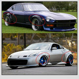 Darrahopens Electronics > Mobile Accessories > Car Mounts 4 Pcs Universal Car Fender Flares Flexible Durable Body Wheel Extra Wide Arches