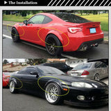 Darrahopens Electronics > Mobile Accessories > Car Mounts 4 Pcs Universal Car Fender Flares Flexible Durable Body Wheel Extra Wide Arches