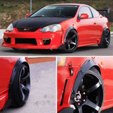 Darrahopens Electronics > Mobile Accessories > Car Mounts 4 Pcs Universal Car Fender Flares Flexible Durable Body Wheel Extra Wide Arches