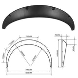 Darrahopens Electronics > Mobile Accessories > Car Mounts 4 Pcs Universal Car Fender Flares Flexible Durable Body Wheel Extra Wide Arches