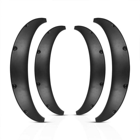 Darrahopens Electronics > Mobile Accessories > Car Mounts 4 Pcs Universal Car Fender Flares Flexible Durable Body Wheel Extra Wide Arches