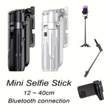 Darrahopens Electronics > Mobile Accessories > Car Mounts Black Blue mini selfie stick, Bluetooth selfie stick, extendable selfie stick, portable selfie stick, high-quality selfie stick, selfie stick Australia, wireless selfie stick, compact selfie stick, travel selfie stick, hands-free selfie stick