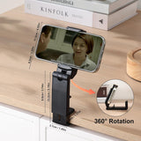 Darrahopens Electronics > Mobile Accessories > Car Mounts Urbanoki Airplane Phone Holder Mount 360° Rotation Stand for Travel Desk - Black