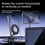 Darrahopens Electronics > Mobile Accessories > Car Mounts Vacuum and Magnetic Car Phone Mount, 3-Axis Foldable and Rotating Navigation Mount, Residue-Free Universal Desktop/Car Phone Mount - Black
