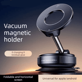 Darrahopens Electronics > Mobile Accessories > Car Mounts Vacuum and Magnetic Car Phone Mount, 3-Axis Foldable and Rotating Navigation Mount, Residue-Free Universal Desktop/Car Phone Mount - Black