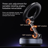 Darrahopens Electronics > Mobile Accessories > Car Mounts Vacuum and Magnetic Car Phone Mount, 3-Axis Foldable and Rotating Navigation Mount, Residue-Free Universal Desktop/Car Phone Mount - Black