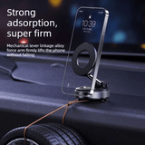 Darrahopens Electronics > Mobile Accessories > Car Mounts Vacuum and Magnetic Car Phone Mount, 3-Axis Foldable and Rotating Navigation Mount, Residue-Free Universal Desktop/Car Phone Mount - Black