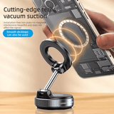 Darrahopens Electronics > Mobile Accessories > Car Mounts Vacuum and Magnetic Car Phone Mount, 3-Axis Foldable and Rotating Navigation Mount, Residue-Free Universal Desktop/Car Phone Mount - Black