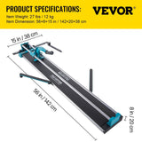 Darrahopens Electronics > Mobile Accessories > Car Mounts VEVOR Manual Tile Cutter 1200mm Cutting Machine w/ Laser for Ceramic