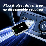 Darrahopens Electronics > Mobile Accessories > Car Mounts Wireless CarPlay Adapter 2-in-1 for iPhone & Android – Bluetooth 5.0 USB Dongle with OTA Update and Voice Control (Black)
