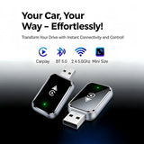 Darrahopens Electronics > Mobile Accessories > Car Mounts Wireless CarPlay Adapter 2-in-1 for iPhone & Android – Bluetooth 5.0 USB Dongle with OTA Update and Voice Control (Black)