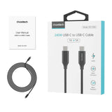 Darrahopens Electronics > Mobile Accessories CHOETECH XCC-1035 USB-C M to M PD3.1 240W Super Fast Charging Cable 1M