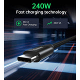 Darrahopens Electronics > Mobile Accessories CHOETECH XCC-1036 USB-C M to M PD3.1 240W Super Fast Charging Cable 2M