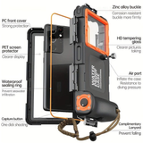 Darrahopens Electronics > Mobile Accessories > Phone Cases & Screen Protectors 15m Waterproof Phone Case for Diving & Surfing - 1 Hour Underwater Shooting, Dual Seal, Zinc Alloy Buckle, Fits iPhone Samsung Xiaomi up to 6.9 Inch(black+black)