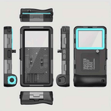 Darrahopens Electronics > Mobile Accessories > Phone Cases & Screen Protectors 15m Waterproof Phone Case for Diving & Surfing - 1 Hour Underwater Shooting, Dual Seal, Zinc Alloy Buckle, Fits iPhone Samsung Xiaomi up to 6.9 Inch(BLACK+BLUE)