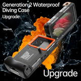 Darrahopens Electronics > Mobile Accessories > Phone Cases & Screen Protectors 15m Waterproof Phone Case for Diving & Surfing - 1 Hour Underwater Shooting, Dual Seal, Zinc Alloy Buckle, Fits iPhone Samsung Xiaomi up to 6.9 Inch(black+orange)