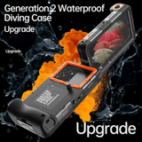 Darrahopens Electronics > Mobile Accessories > Phone Cases & Screen Protectors 15m Waterproof Phone Case for Diving & Surfing - 1 Hour Underwater Shooting, Dual Seal, Zinc Alloy Buckle, Fits iPhone Samsung Xiaomi up to 6.9 Inch(blue+orange)