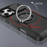 Darrahopens Electronics > Mobile Accessories > Phone Cases & Screen Protectors 2-in-1 Magnetic Sliding Lens Case, Black for iPhone 16 Pro