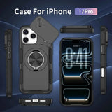 Darrahopens Electronics > Mobile Accessories > Phone Cases & Screen Protectors 2-in-1 Magnetic Sliding Lens Case, Black for iPhone 17 Pro