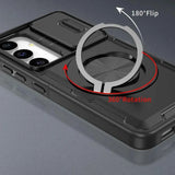Darrahopens Electronics > Mobile Accessories > Phone Cases & Screen Protectors 2-in-1 Magnetic Sliding Lens Case, Black for Samsung S24