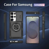 Darrahopens Electronics > Mobile Accessories > Phone Cases & Screen Protectors 2-in-1 Magnetic Sliding Lens Case, Black for Samsung S25Ultra