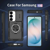 Darrahopens Electronics > Mobile Accessories > Phone Cases & Screen Protectors 2-in-1 Magnetic Sliding Lens Case, Black for Samsung S26