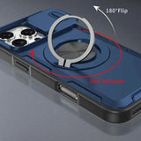 Darrahopens Electronics > Mobile Accessories > Phone Cases & Screen Protectors 2-in-1 Magnetic Sliding Lens Case, Blue for iPhone 16 Pro