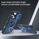 Darrahopens Electronics > Mobile Accessories > Phone Cases & Screen Protectors 2-in-1 Magnetic Sliding Lens Case, Blue for iPhone 16 Pro Max