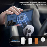 Darrahopens Electronics > Mobile Accessories > Phone Cases & Screen Protectors 2-in-1 Magnetic Sliding Lens Case, Blue for  Samsung S23Ultra