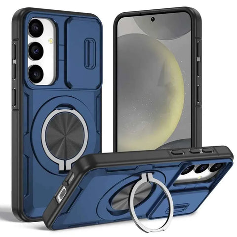 Darrahopens Electronics > Mobile Accessories > Phone Cases & Screen Protectors 2-in-1 Magnetic Sliding Lens Case, Blue for  Samsung S24
