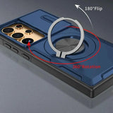 Darrahopens Electronics > Mobile Accessories > Phone Cases & Screen Protectors 2-in-1 Magnetic Sliding Lens Case, Blue for  Samsung S24Ultra