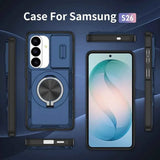 Darrahopens Electronics > Mobile Accessories > Phone Cases & Screen Protectors 2-in-1 Magnetic Sliding Lens Case, Blue for  Samsung S26