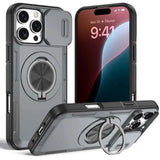 Darrahopens Electronics > Mobile Accessories > Phone Cases & Screen Protectors 2-in-1 Magnetic Sliding Lens Case, Grey for iPhone 16 Pro