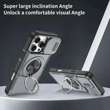Darrahopens Electronics > Mobile Accessories > Phone Cases & Screen Protectors 2-in-1 Magnetic Sliding Lens Case, Grey for iPhone 16 Pro Max