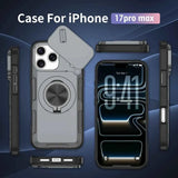 Darrahopens Electronics > Mobile Accessories > Phone Cases & Screen Protectors 2-in-1 Magnetic Sliding Lens Case, Grey for iPhone 17 Pro Max