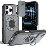 Darrahopens Electronics > Mobile Accessories > Phone Cases & Screen Protectors 2-in-1 Magnetic Sliding Lens Case, Grey for iPhone 17 Pro Max