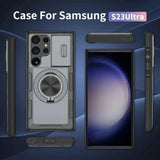 Darrahopens Electronics > Mobile Accessories > Phone Cases & Screen Protectors 2-in-1 Magnetic Sliding Lens Case, Grey for Samsung S23Ultra