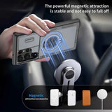 Darrahopens Electronics > Mobile Accessories > Phone Cases & Screen Protectors 2-in-1 Magnetic Sliding Lens Case, Grey for Samsung S23Ultra
