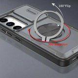 Darrahopens Electronics > Mobile Accessories > Phone Cases & Screen Protectors 2-in-1 Magnetic Sliding Lens Case, Grey for Samsung S24